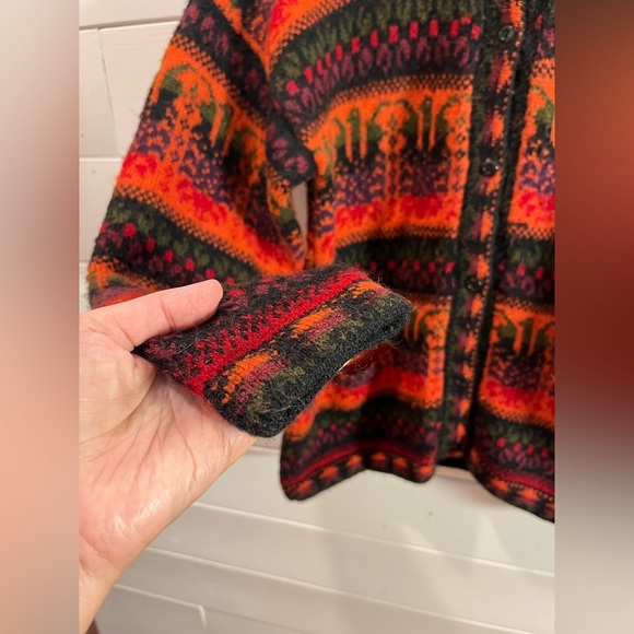🧡ARCOHI’S – Cardigan en alpaga à motifs – Taille L (voir mesures) - Picture 6 of 10